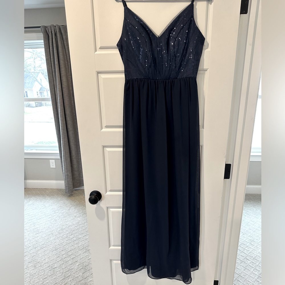 Navy Vera Wang Sequin Bridesmaid/Formal Dress Sz 6